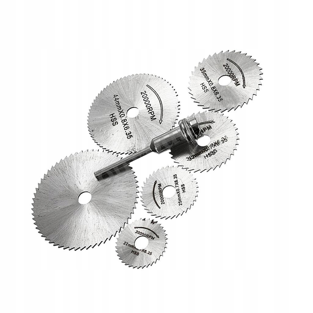 6 sztuk Zestaw Mini HSS Rotary Cutter Piła (LOMOLY56019277) • Cena