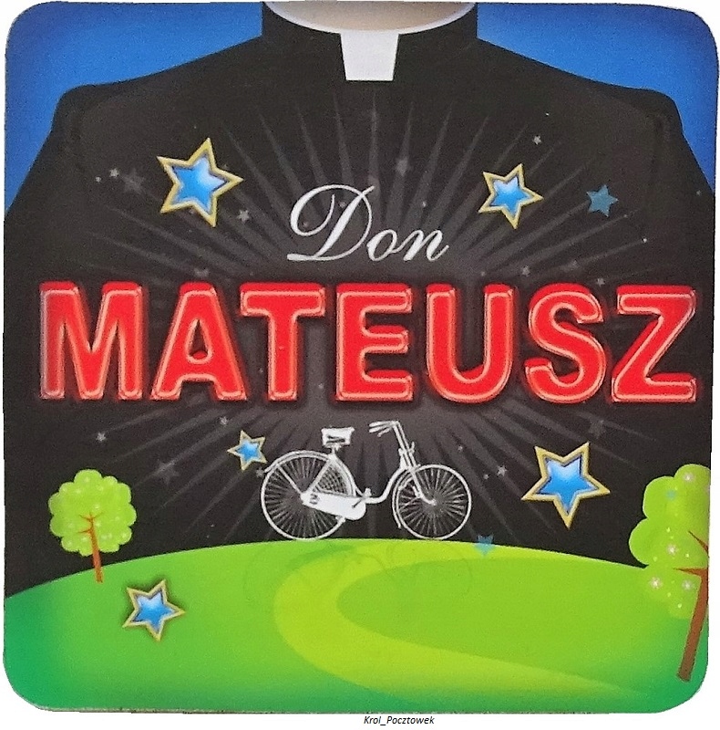 

Podkładka z imieniem pod kubek Mateusz