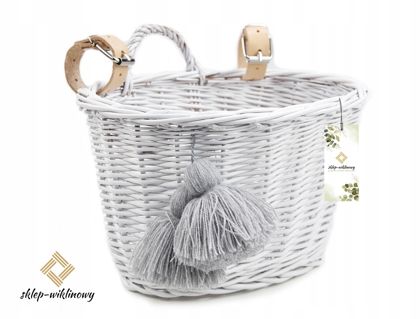 Mini koszyk rowerowy dla dzieci Koszyczek na rower dziecięcy Ultrabiały