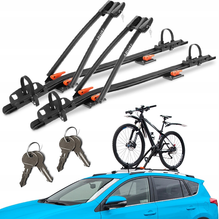 

2x Bagażnik Dachowy Uchwyt Rowerowy Aguri Acuda