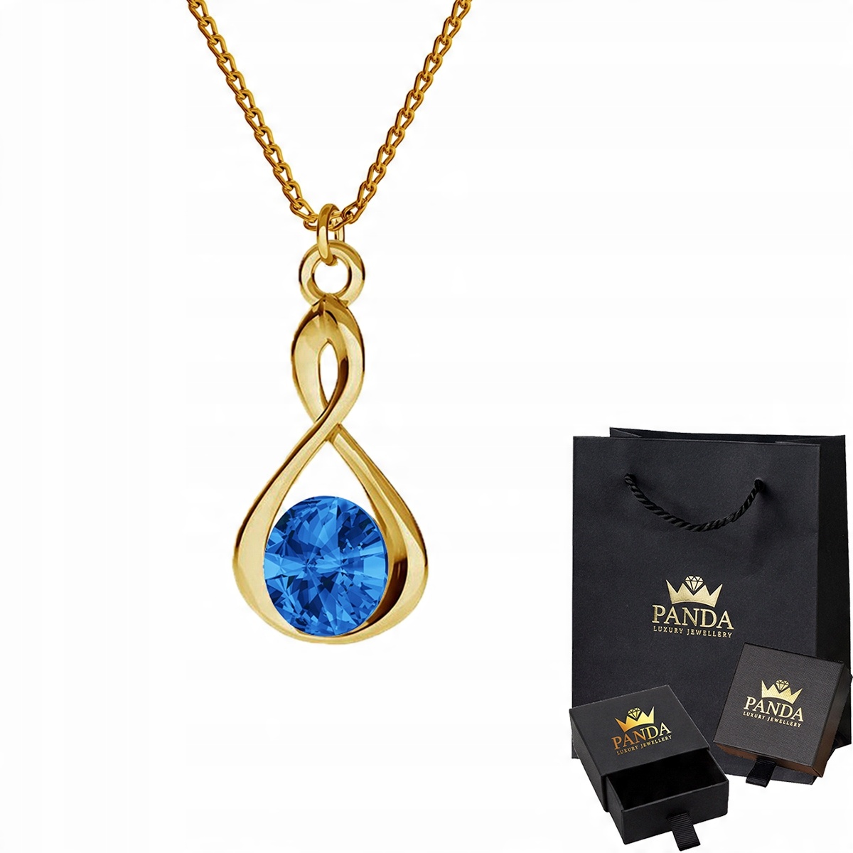 

Naszyjnik Znak Nieskończoności Swarovski Pozłacany
