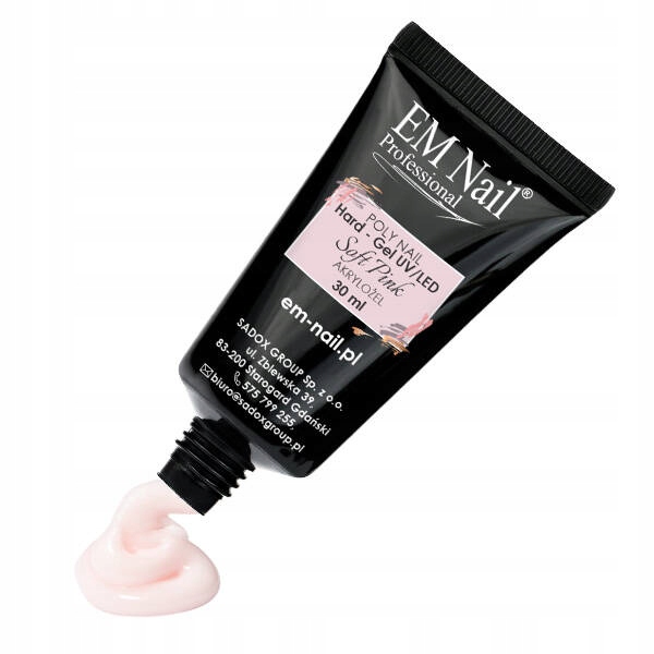 Akryložel Em Nail Poly Nail Hard Gel Soft Pink 30 ml