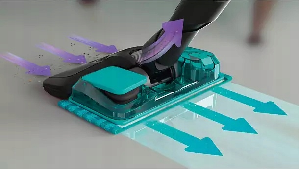 ODKURZACZ PIONOWY BEZPRZEWODOWY RĘCZNY MOPUJĄCY 3w1 PHILIPS AKUMULAT 50 MIN Kolor dominujący czarny