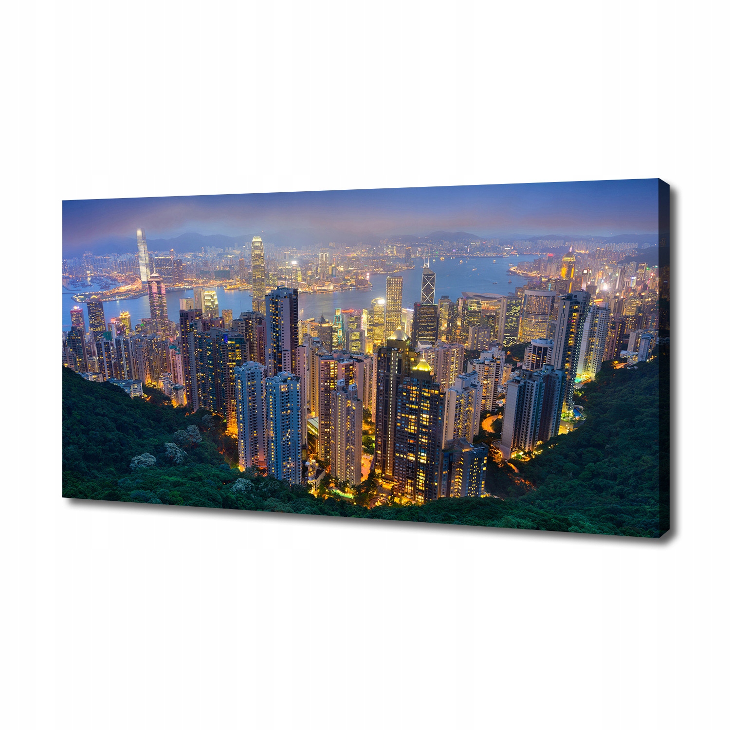 

Foto obraz na płótnie Hongkong nocą 140x70 cm