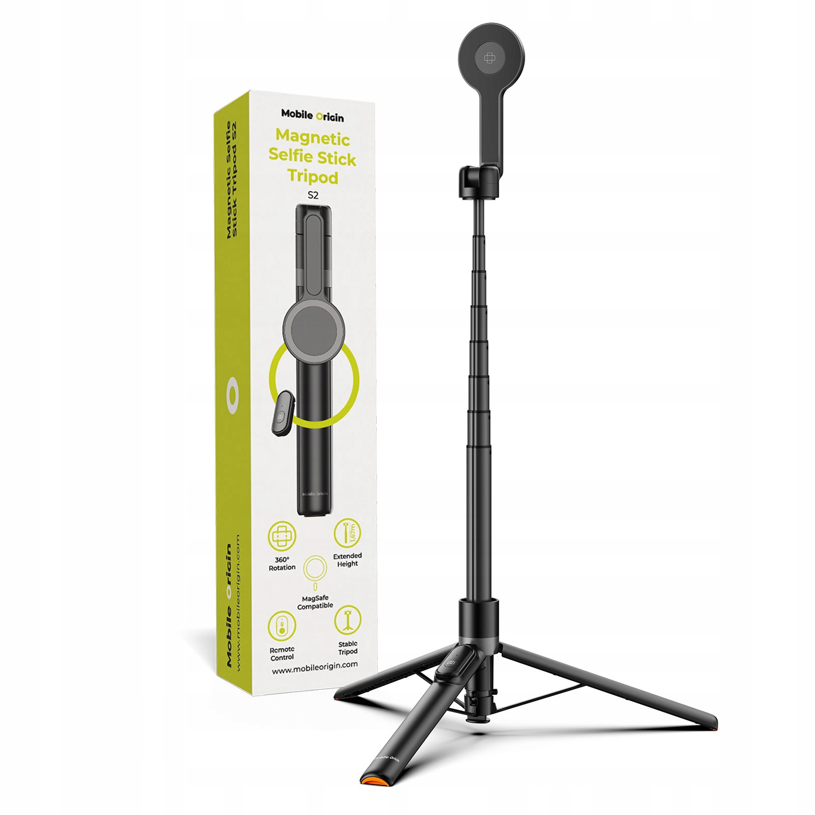 Tyč, selfie tyč, Mobile Origin Tripod S2 Bluetooth 1.67 s MagSafe