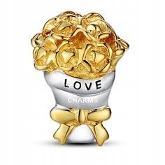 Korálek Charms beads kytice květin 925