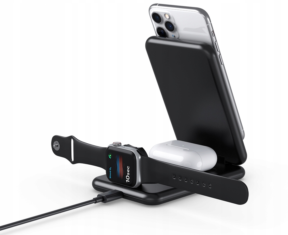 STACJA DOKUJĄCA QI DO APPLE IPHONE AIRPODS iWATCH Marka MBG line