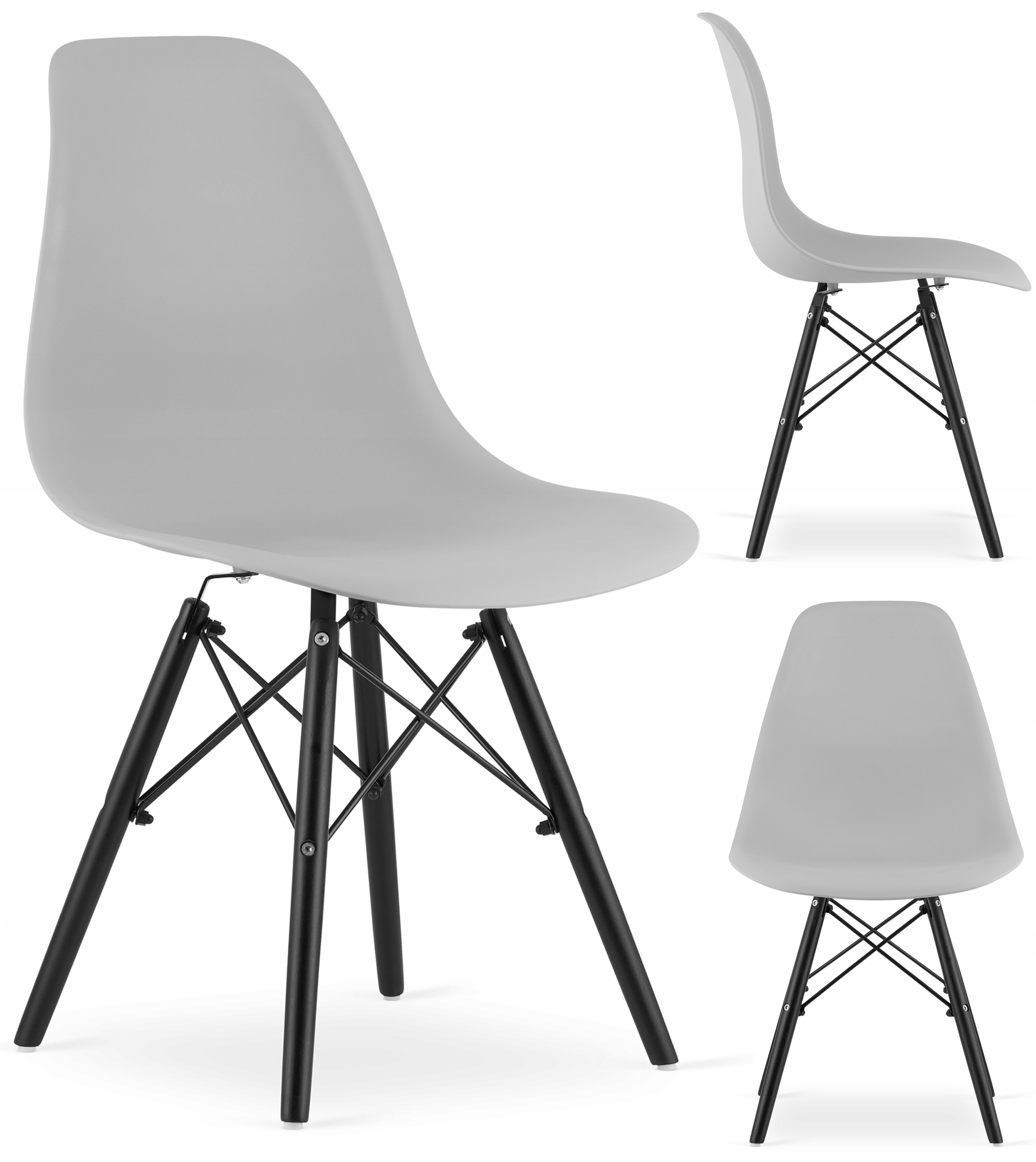 

Krzesło Tolv Dsw biurowe Nowoczesne salon Szare