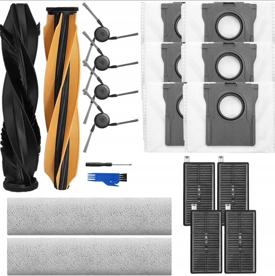 Duży zestaw akcesoriów do Dreame Aqua10 Ultra Track szczotki mopy filtry