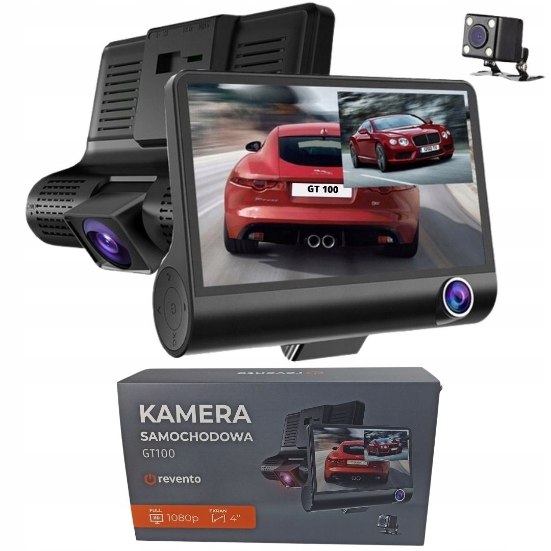 

Video Rejestrator Jazdy Kamera Cofania 3 Kamery
