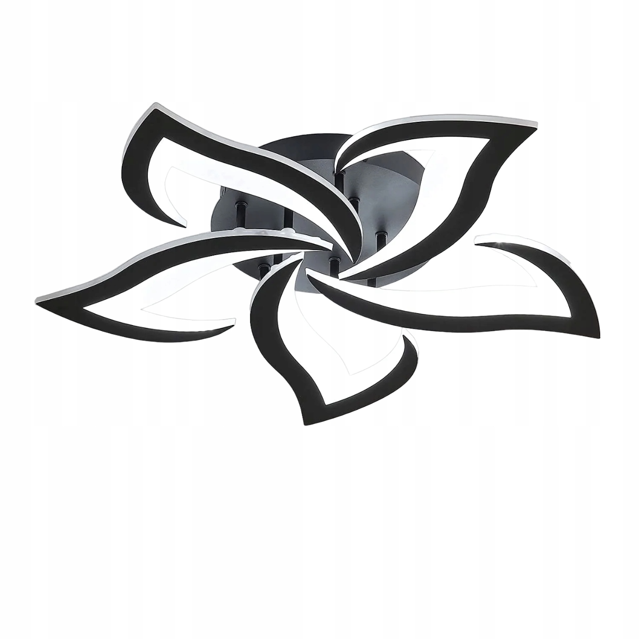 LAMPA SUFITOWA LED ŻYRANDOL CZARNY NOWOCZESNY 6000K 60W DO SALONU