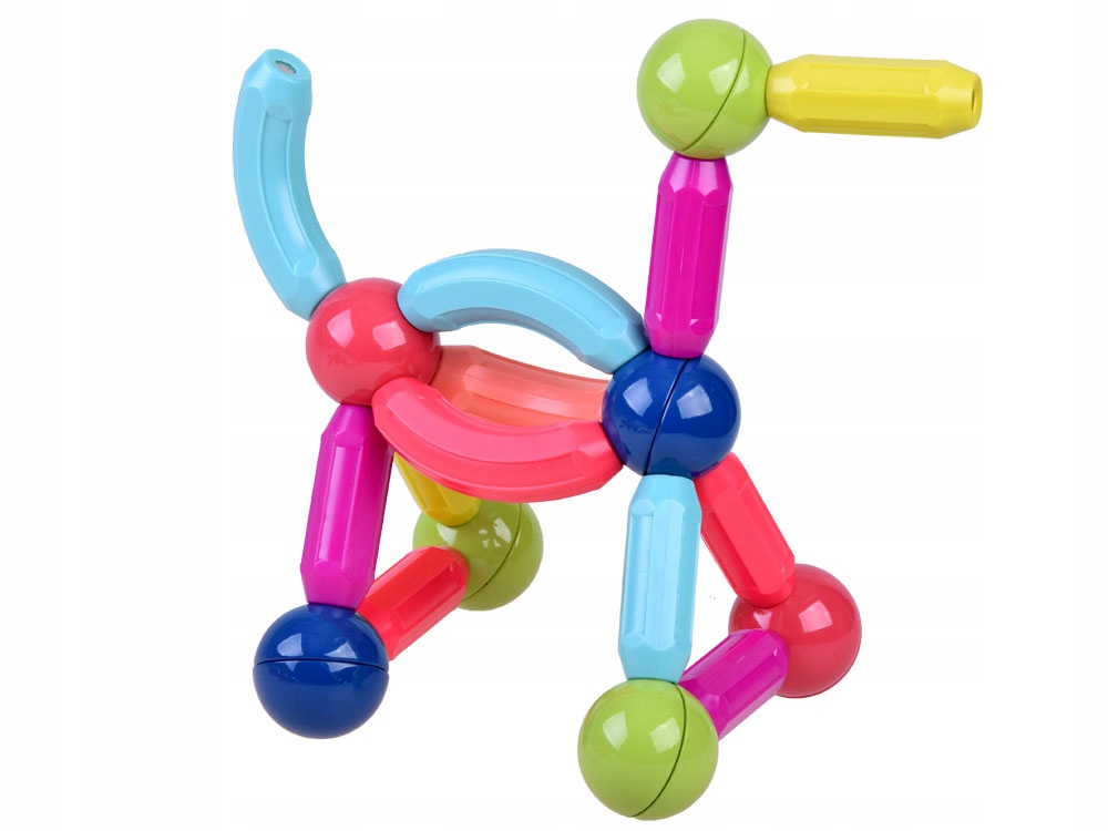 KLOCKI MAGNETYCZNE EDUKACYJNE MAGNETIC STICKS Materiał metal plastik inny