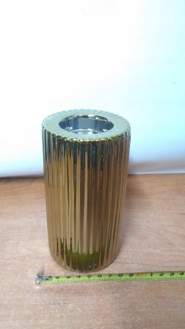 świecznik ceramiczny na tea light  ZŁOTY CHROM | RC791-84 — 3