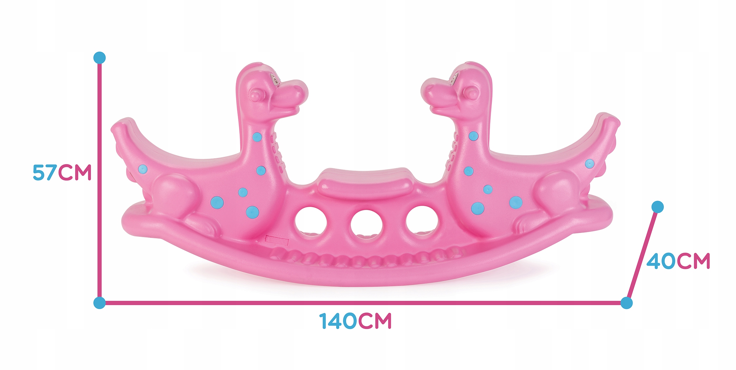 BUJAK KOŁYSKA 3-OS HUŚTAWKA DINO NA BIEGUNACH RÓŻ Rodzaj bujaki