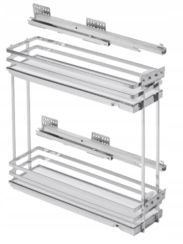 Koš Cargo 15 150 Movix Pro Boční Gtv Chrom Bílý Levý Spodní Montáž Zamykání