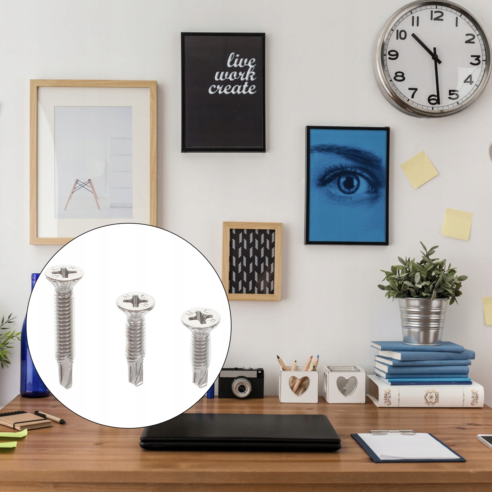 WKRĘTY STALOWE NIERDZEWNE SAMOWIERCĄCE DO DREWNA Marka bez marki