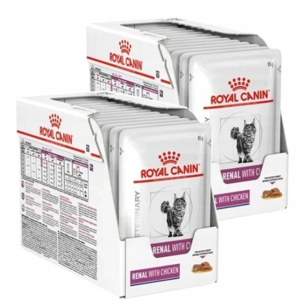 Royal Canin Vet Renal 24x85g Karma W Sosie Dla Kota Kurczak Wsparcie Nerek