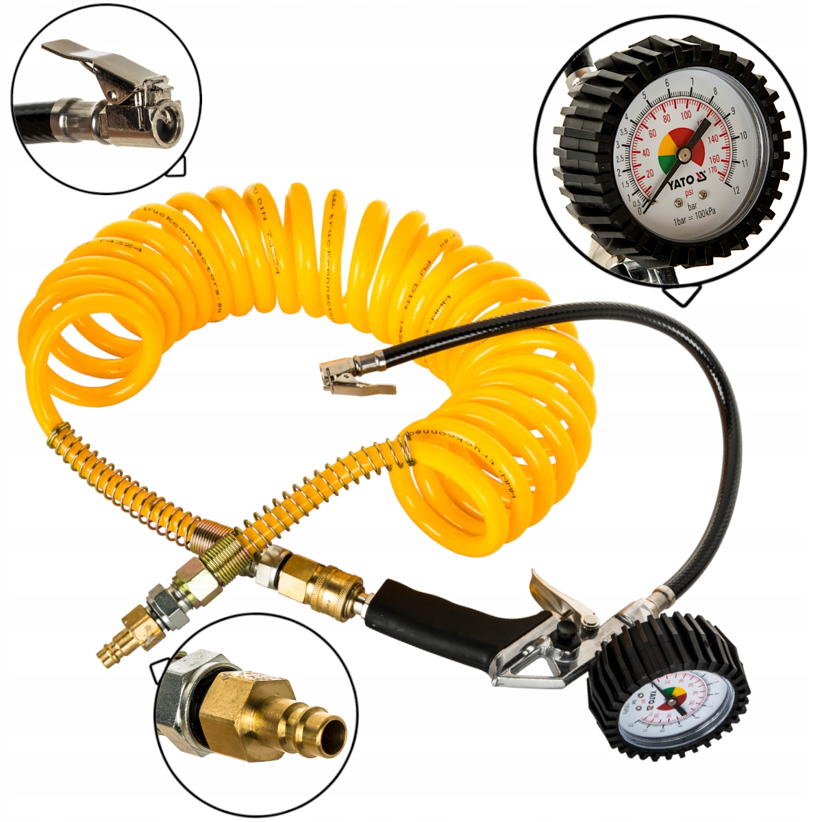 ZESTAW DO POMPOWANIA Z PISTOLETEM 4,5M MANOMETR