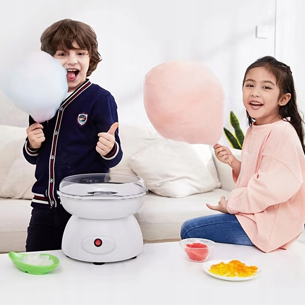 MASZYNKA URZĄDZENIE DO WATY CUKROWEJ DOMOWEJ MASZYNA DO PRODUKCJI +PATYCZKI Wysokość produktu 15 cm