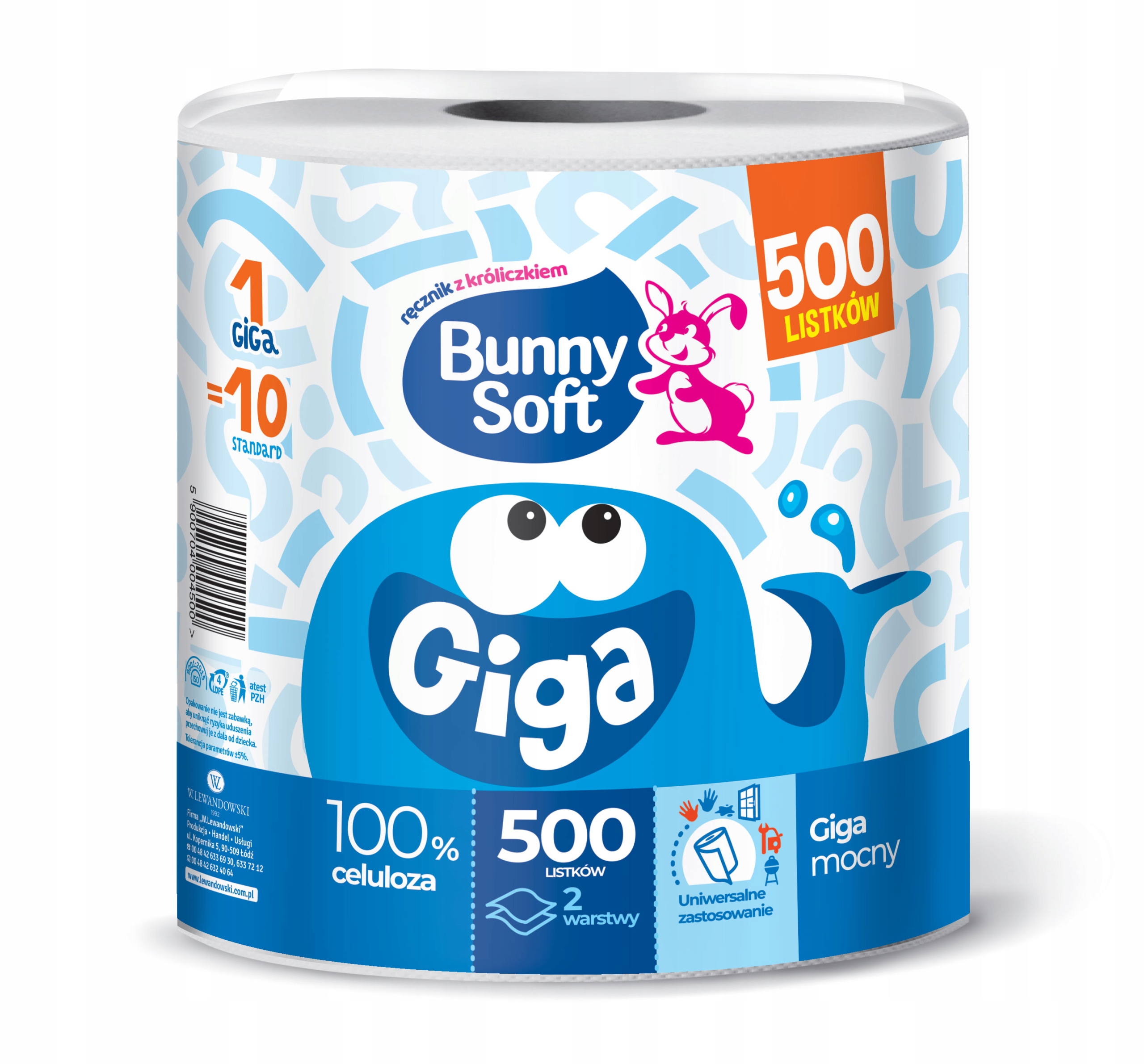 

Ręcznik Papierowy Giga Bunny 500 listków Celuloza