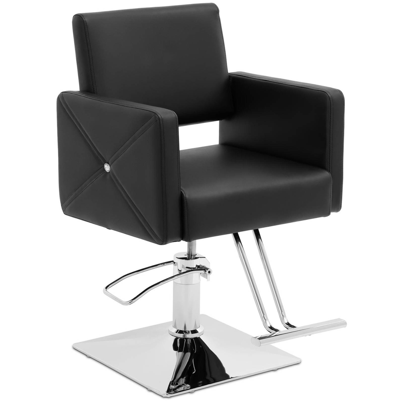 Barberské kosmetické kadeřnické křeslo s podnožkou Physa Carlisle černá