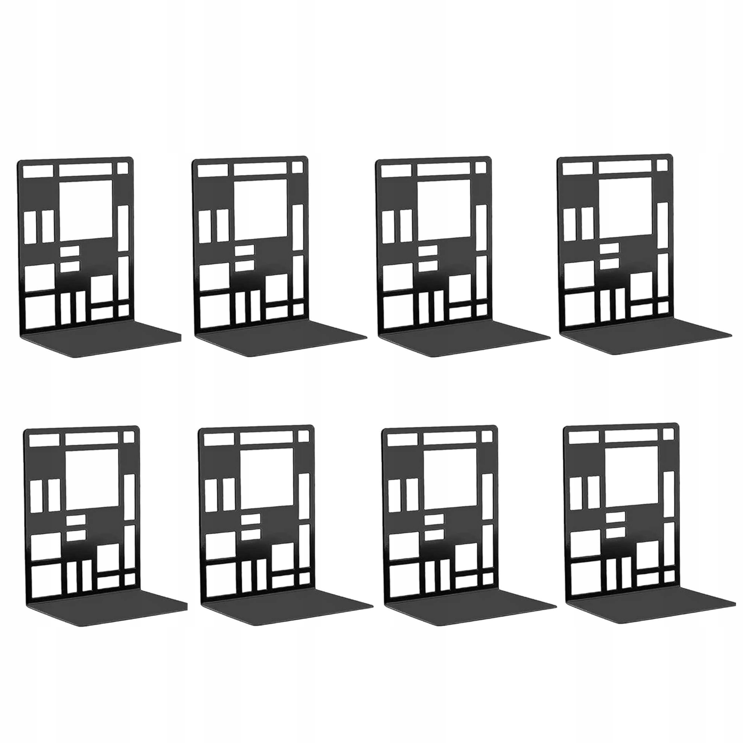 8 x PODPÓRKA DO KSIĄŻEK ANTYPOŚLIZGOWA METALOWA CZARNA PODPÓRKI STOJAK