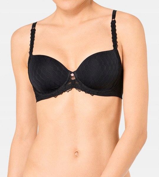 Triumph vyztužená podprsenka černá azalea florale wp velikost 90D