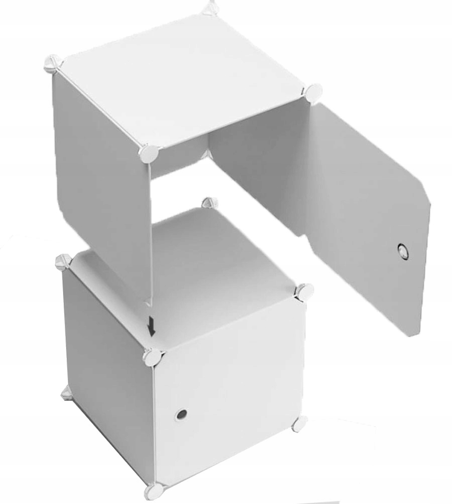 REGAŁ SZAFKA GARDEROBA UBRANIOWA BIAŁA 6 PÓŁEK Kod producenta 1006 BIAŁA REGAŁ