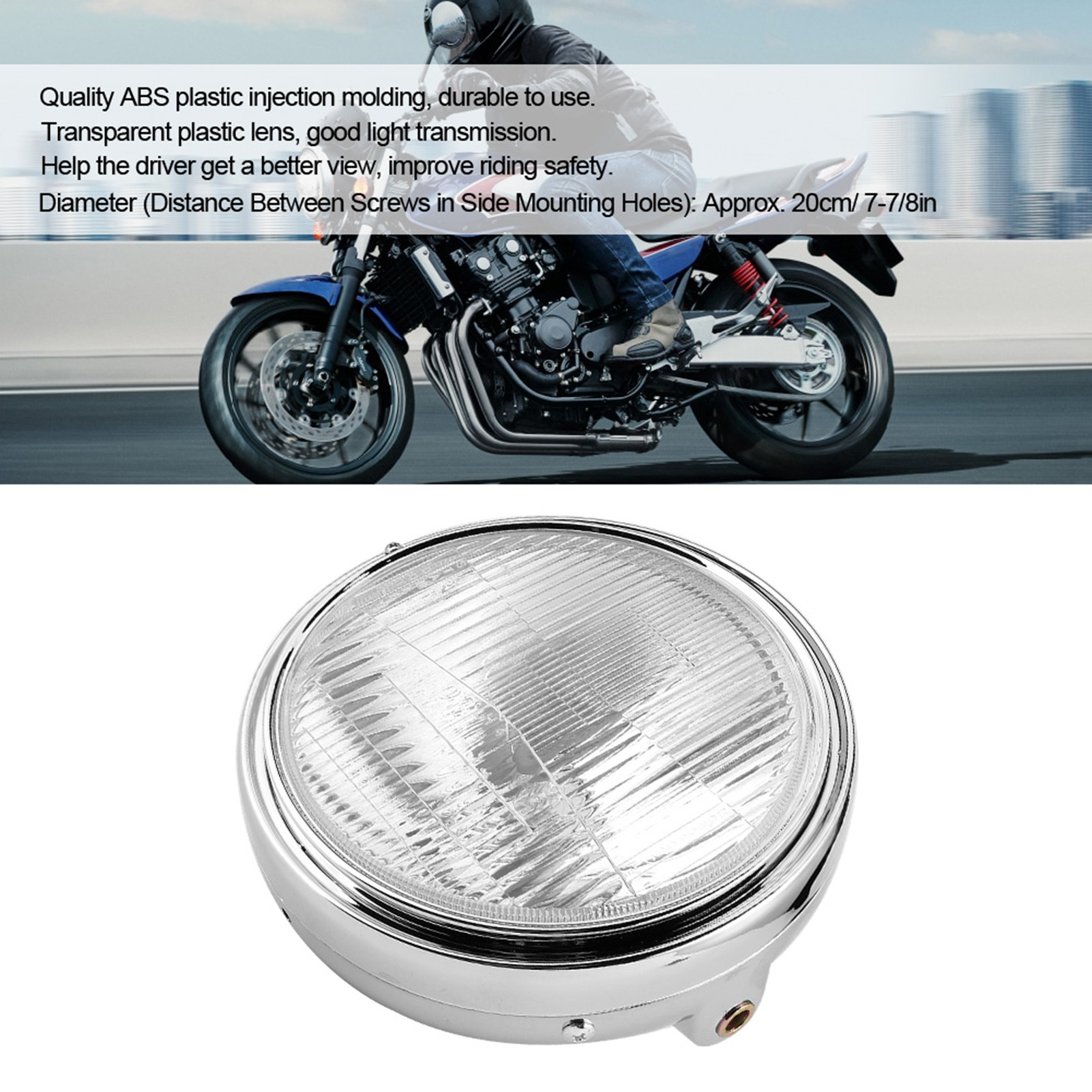 7-7/8in 35W jasny reflektor motocyklowy pasuje do Waga produktu z opakowaniem jednostkowym 0.1 kg