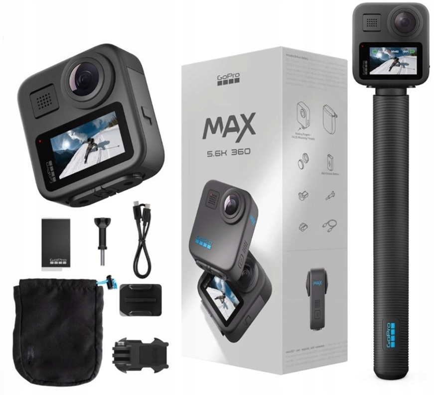 Kamera GoPro Max 360 + oryginalny wysięgnik/kijek GoPro Extension Pole 1,2m