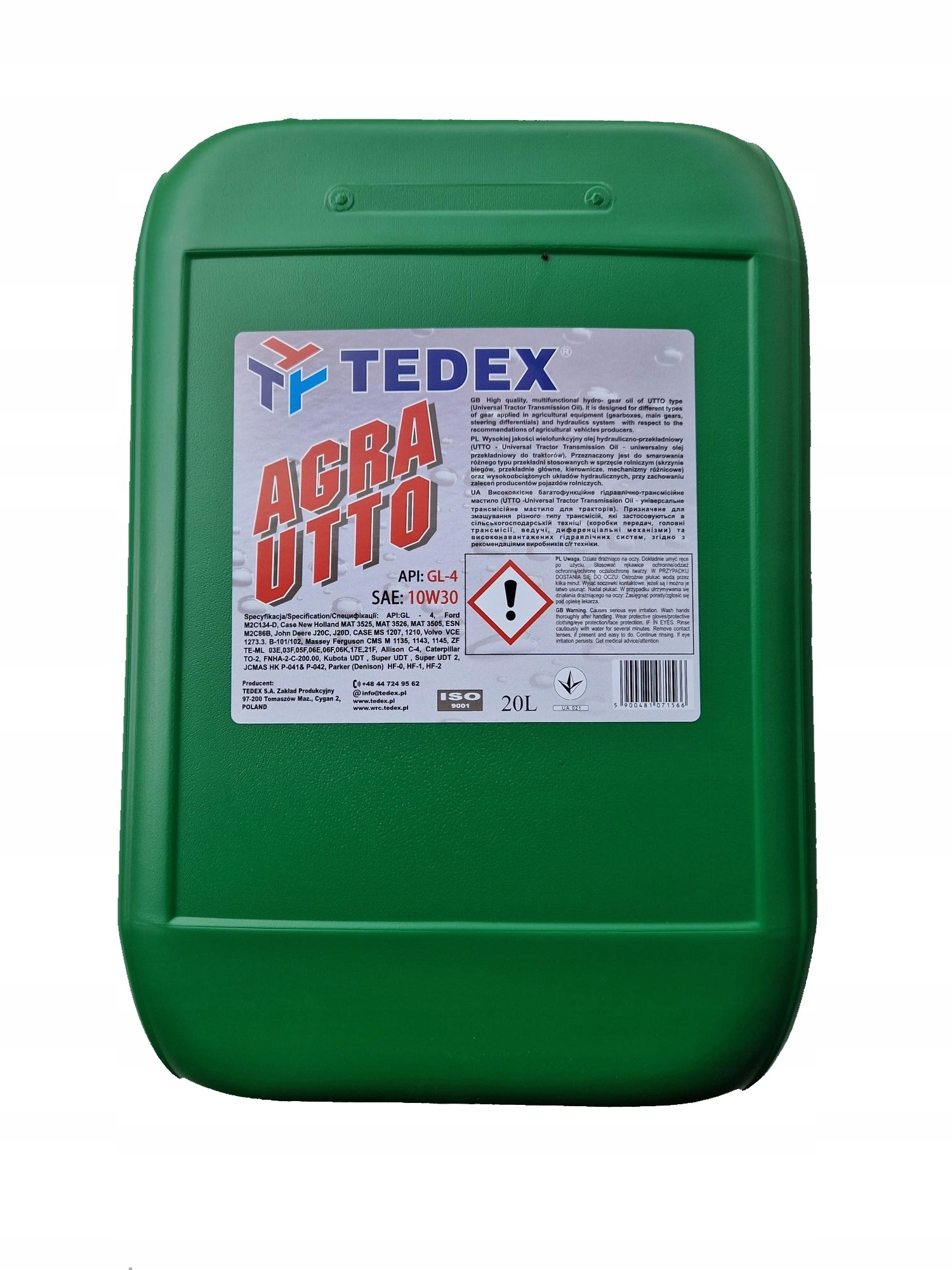 

Tedex Agra Utto 10W-30 20L Olej Wielofunkcyjny
