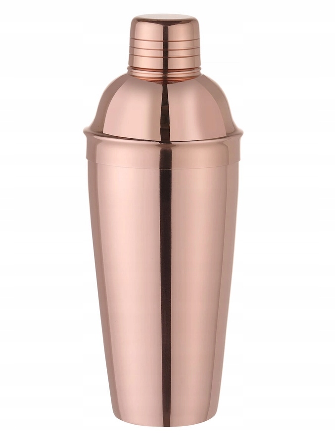 Barmanský shaker 3-dílný Cobbler 0.8 l měděný pro nápoje a koktejly