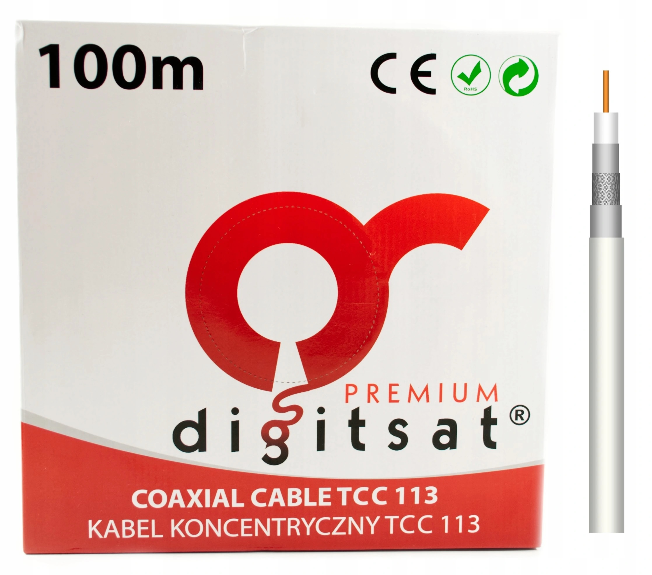 Kabel Przewód Antenowy MIEDŹ 113 TRISHIELD CU 100m