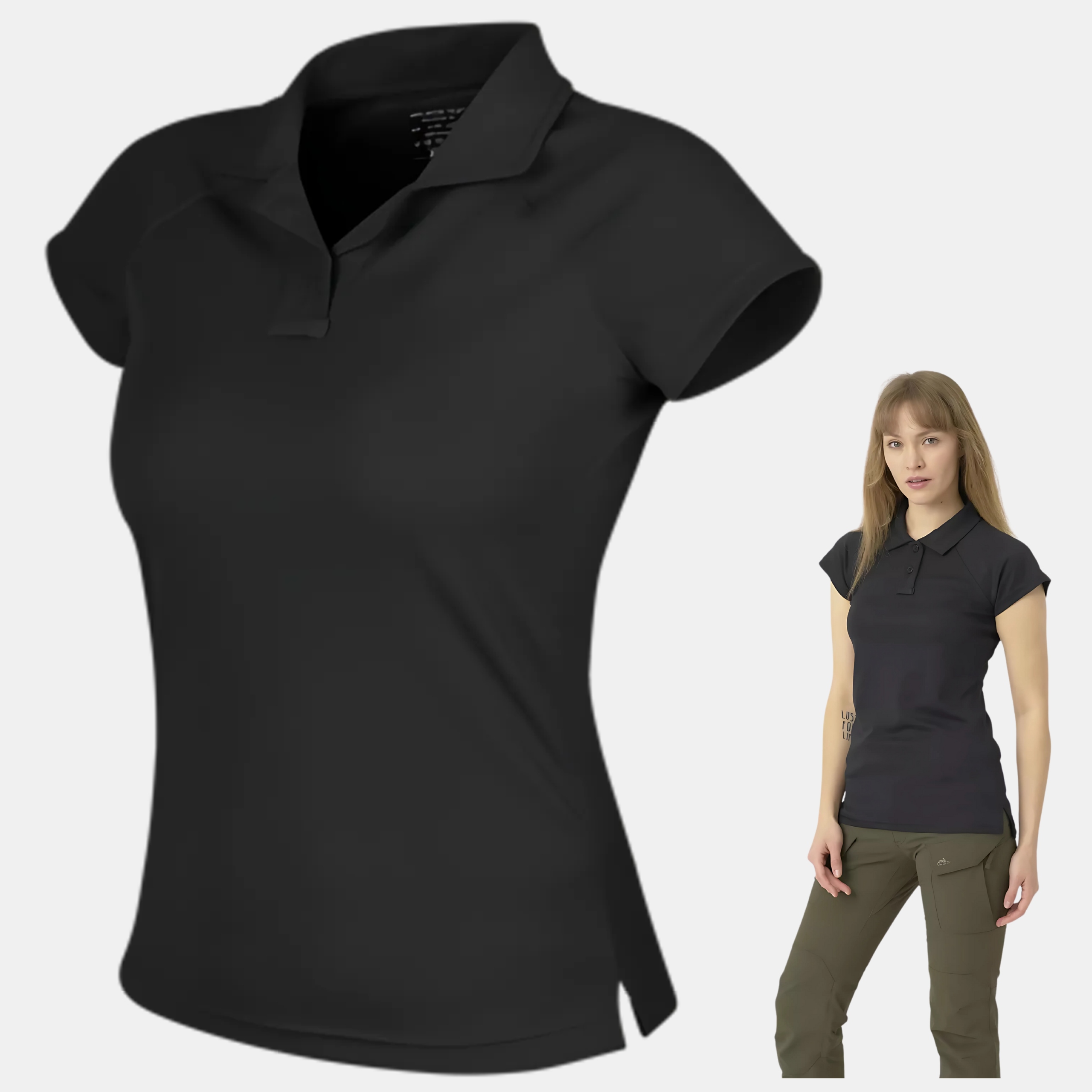 Dámské Polokošile Tričko Utl Helikon Polokošile Krátký Rukáv Černá M