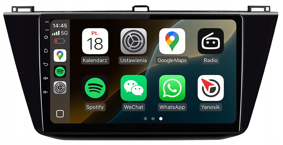 Vw Tiguan 2016-2020 Radio Navigace Android Carplay Mapy Aplikace