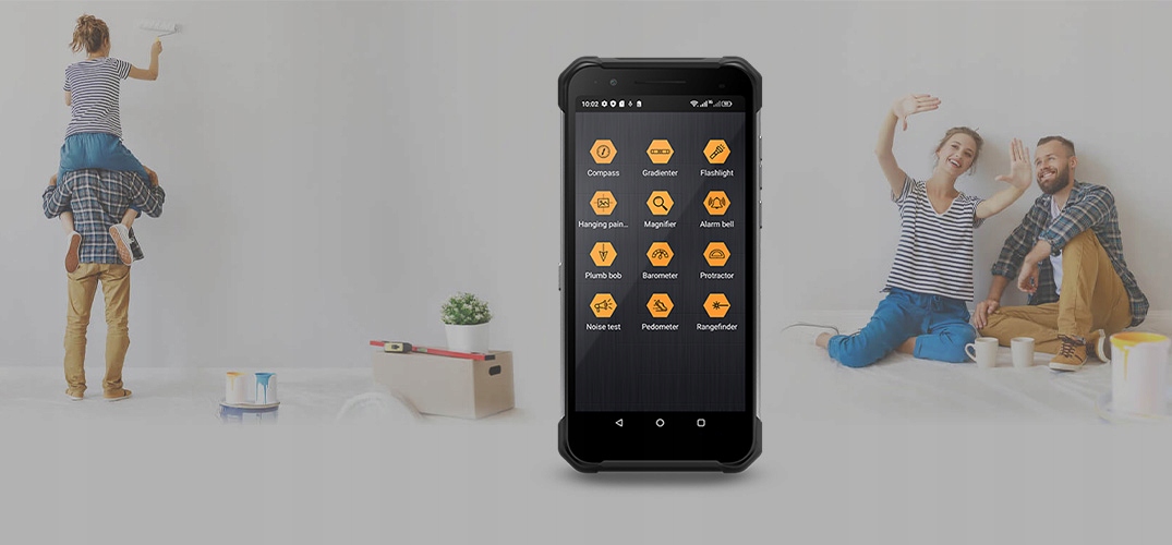 HAMMER Construction Pancerny Smartfon 6GB RAM IP69 System operacyjny Android