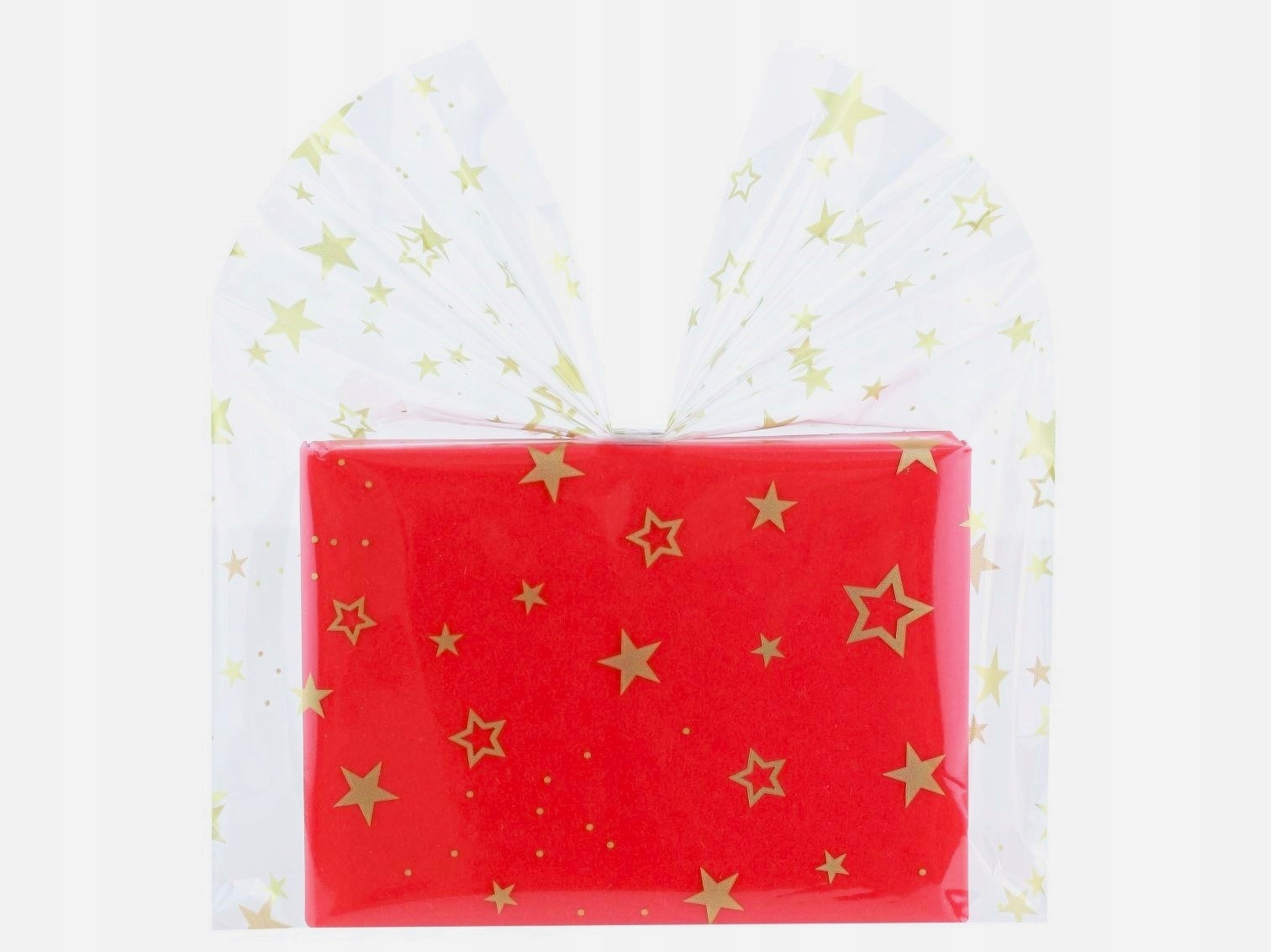 Torebki foliowe celofan W ZŁOTE GWIAZDKI na pierniki ŚWIĄTECZNE 15x20 50 sz