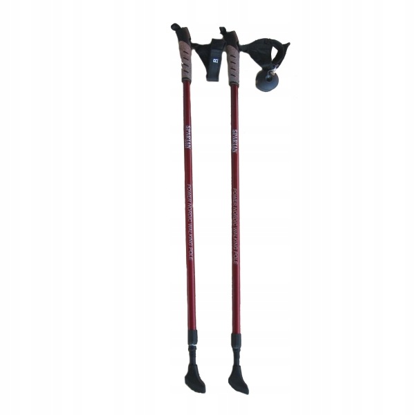 Kije Do Nordic Walking Trekkingowe Regulowane Teleskopowe Czerwone