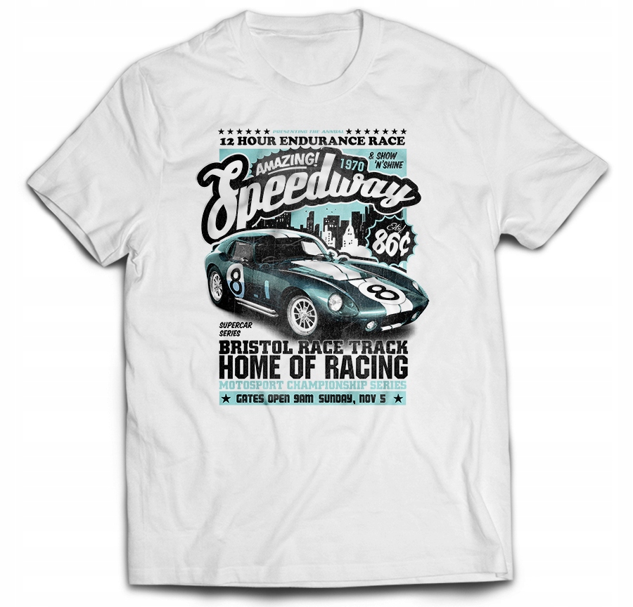 

Tshirt speedway roadster porshe wyścigówka L