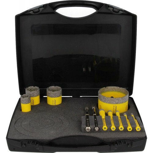 PRO-FIT Zestaw otwornic DIA 9+2 szt. gres/marmur