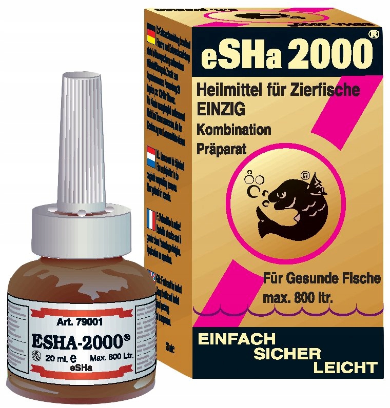 Levně ESHa 2000 20ml Lék pro akvarijní ryby na 18 druhů onemocnění