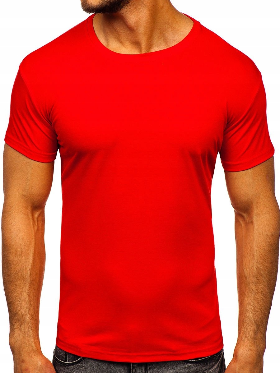 

T-shirt Męski Gładki Jasnoczerwony 2005 DENLEY_2XL