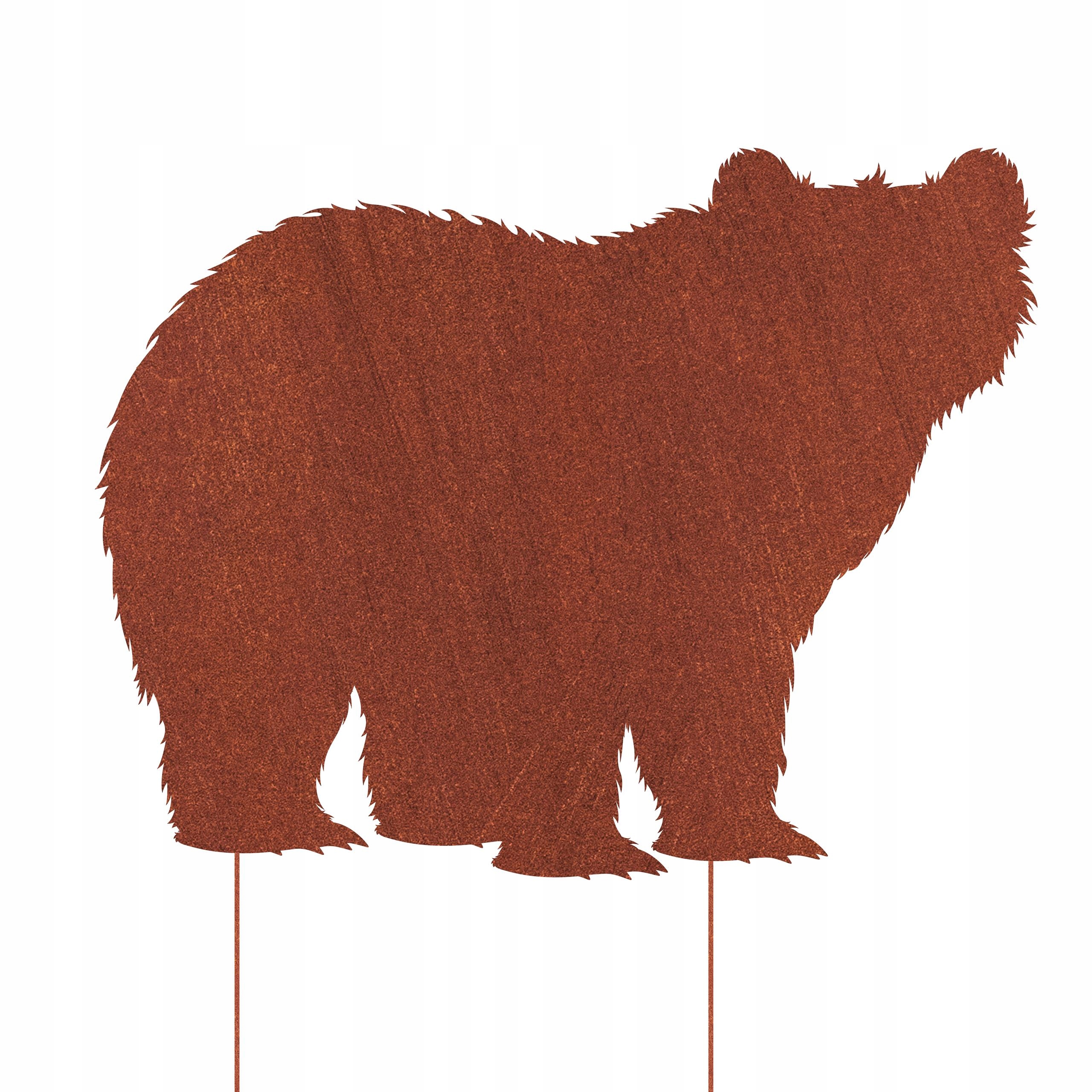 Zahradní Dekorace Medvěd Z Cortenové Oceli, Patinovaný, Figurka Velký Medvídek