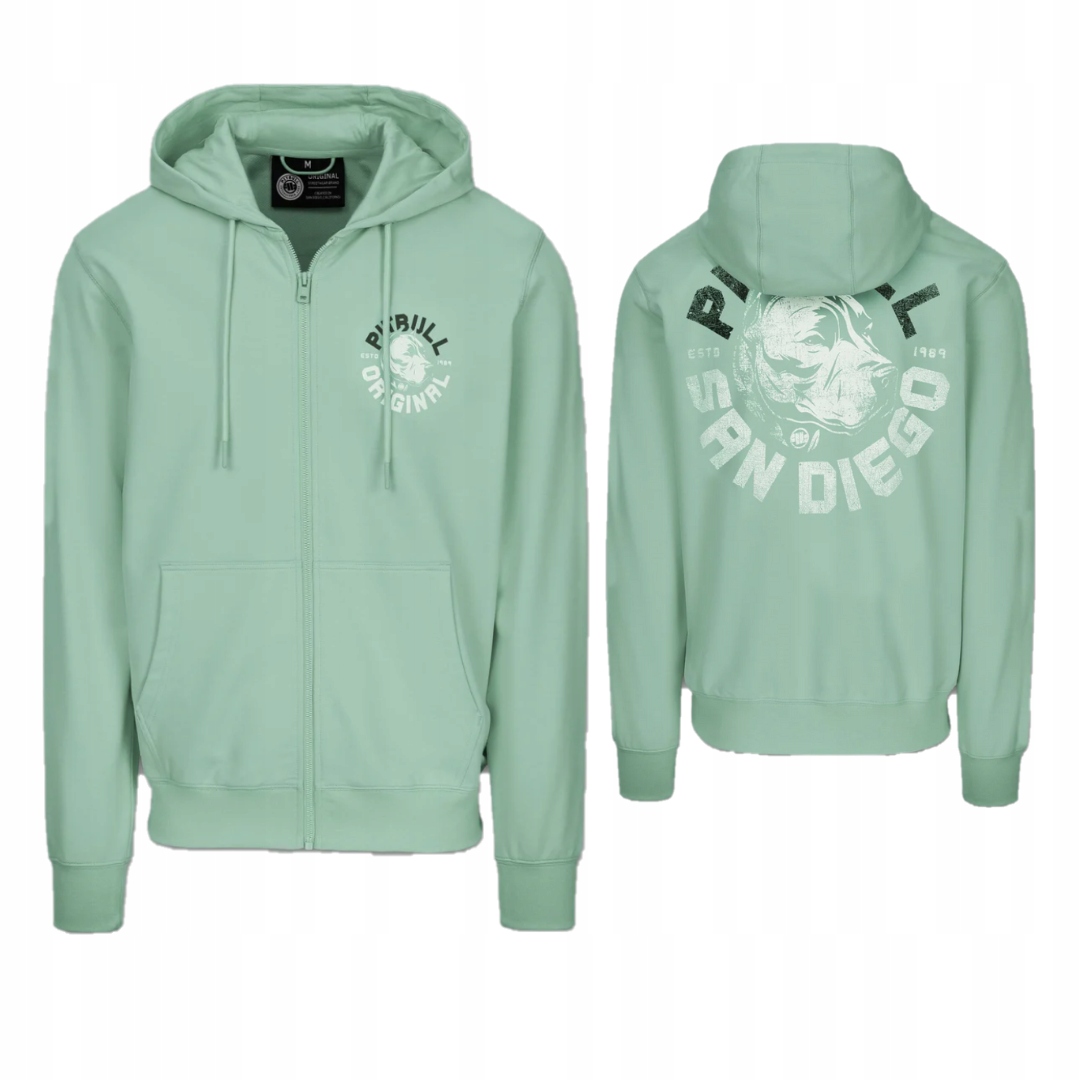 Pitbull West Coast Rozepínací Mikina S Kapucí Dog Sd Zelená XL