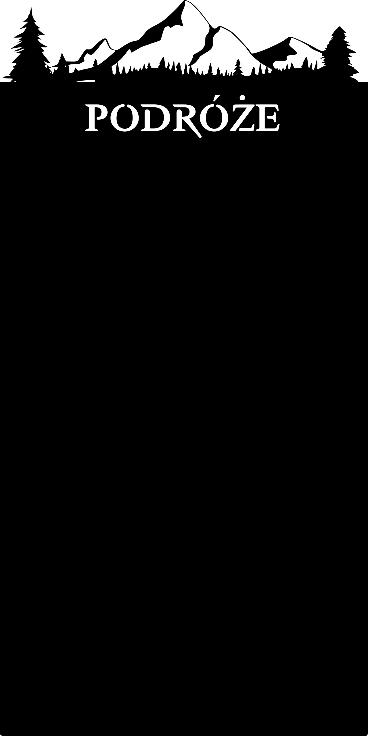 na magnety tabule Velké Hory z kovu kovová Cestování Stromy 120x60