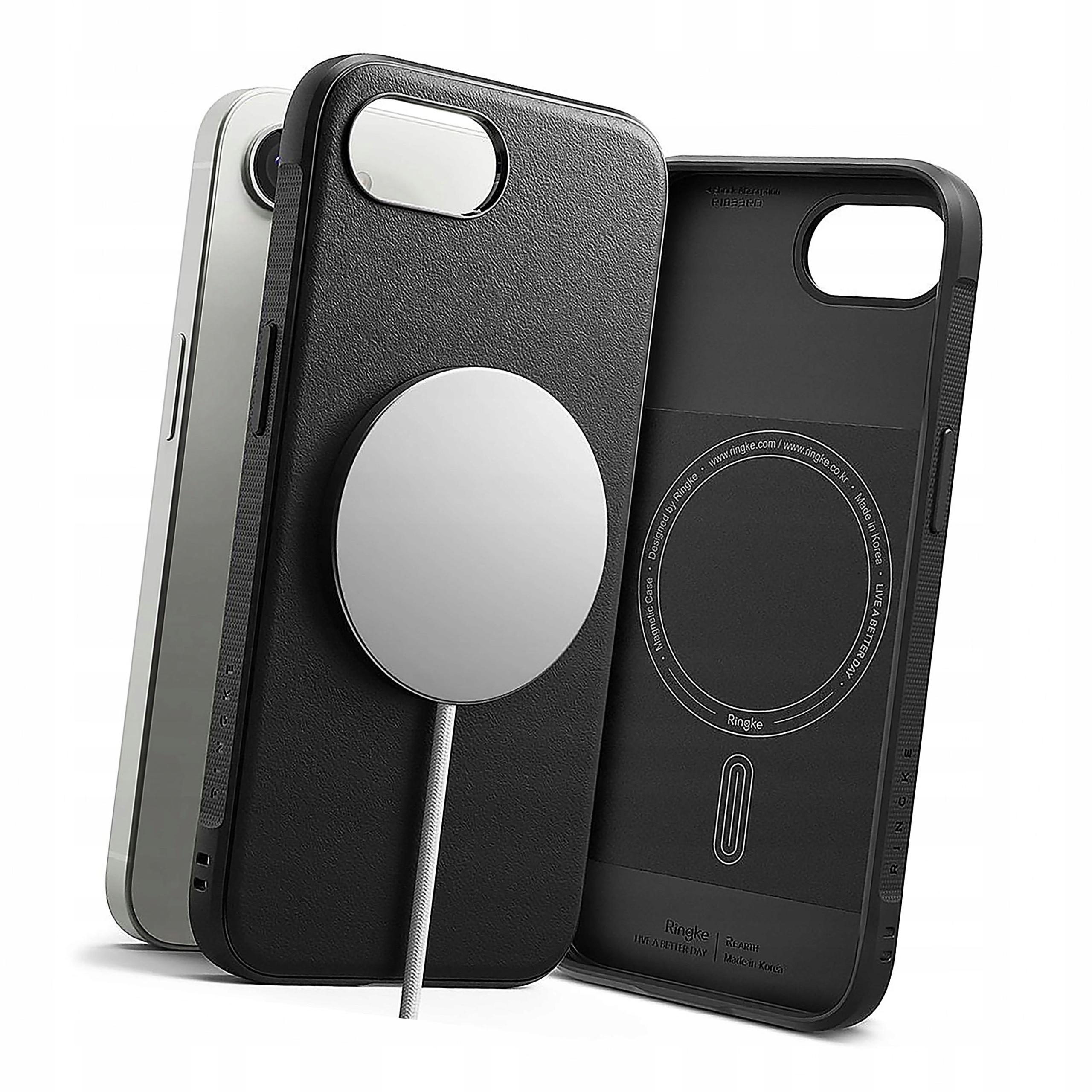 Plecki Etui Ringke Onyx Magnetic Magsafe do iPhone 16e czarne
