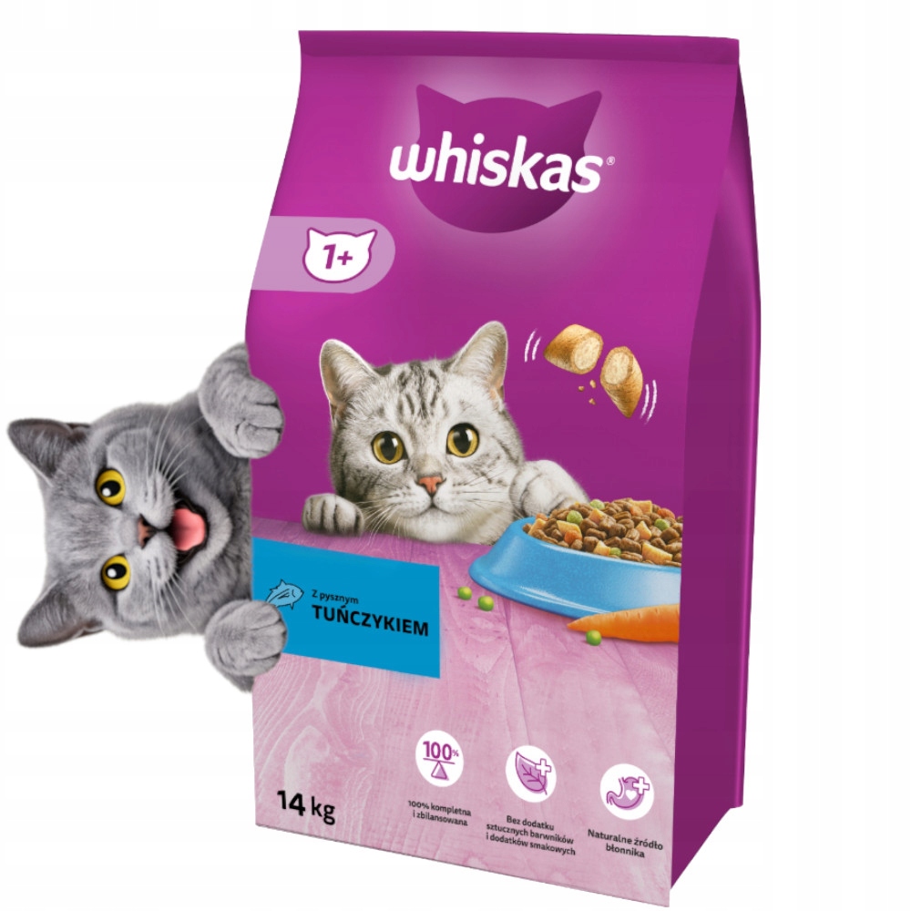 Levně Suché Krmivo pro kočky Whiskas s tuňákem 14 kg