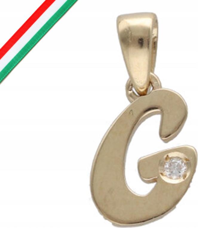Zlatý přívěsek 585 písmeno G s diamantem 0,56 g je ideální jako dárek 14k
