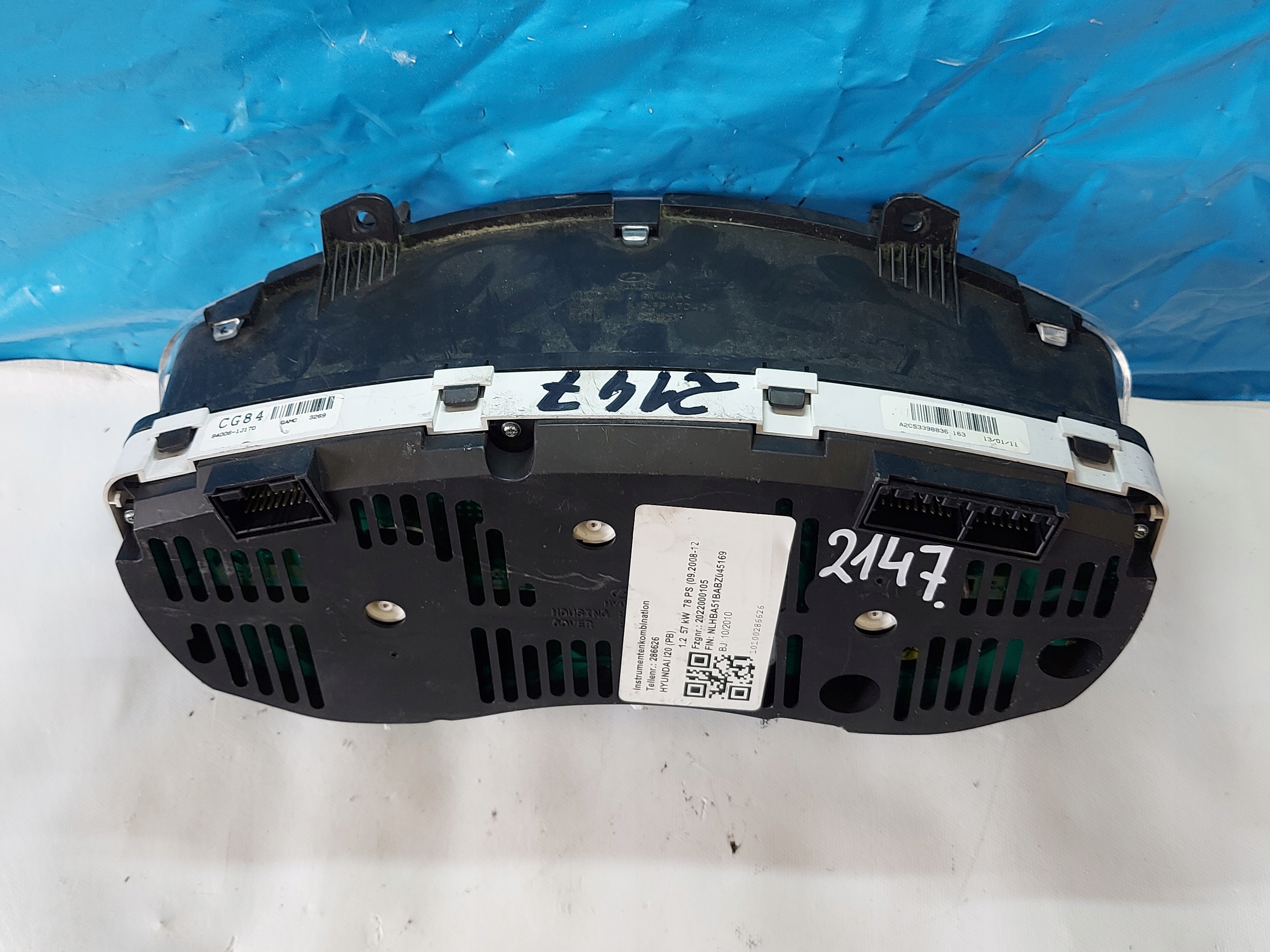 dials clock HYUNDAI i20 1.2 B 940061J170
