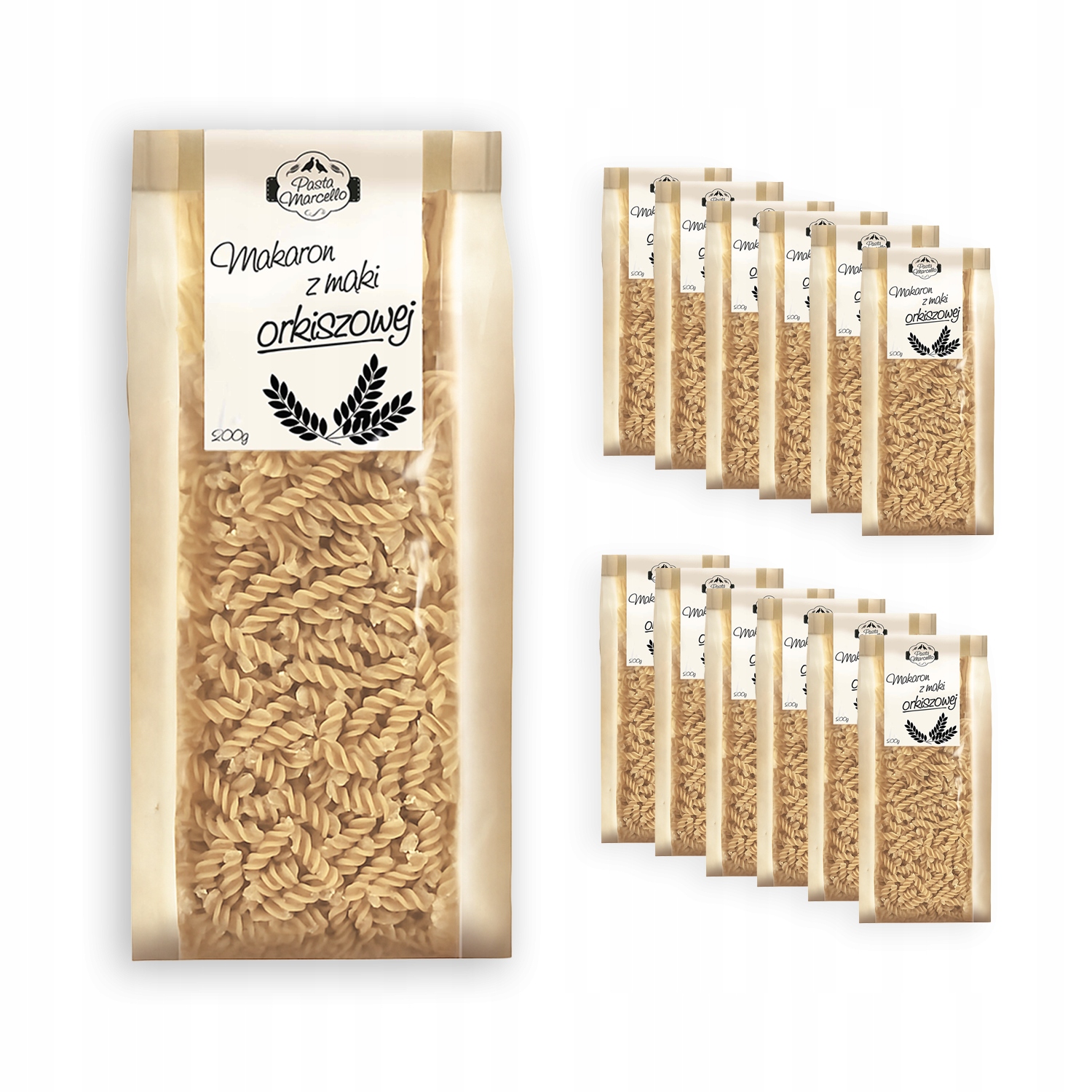 Těstoviny Špaldová pasta Marcello Fusilli 200 g (14 ks)